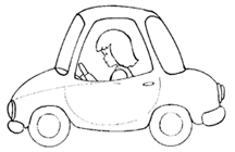 Picture of woman driving a car