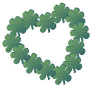 heart made of shamrocks