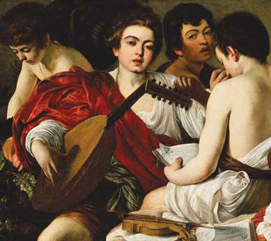 Michelangelo Merisi da Caravaggio, Italian (1571 - 1610), The Musicians, ca. 1595, The Metropolitan Museum of Art, N.Y.